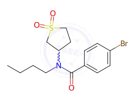 Chemical structure of 4-Bromo-N-butyl-N-(1,1-dioxidotetrahydrothiophen-3-yl)benzamide