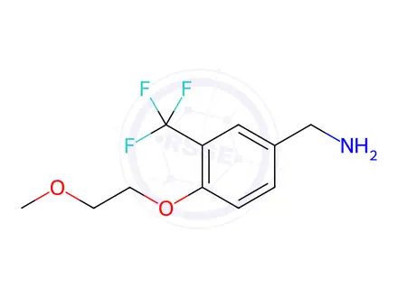 Chemical structure of [4-(2-Methoxyethoxy)-3-(trifluoromethyl)phenyl]methanamine