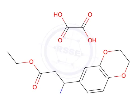 Chemical structure of Ethyl 3-amino-3-(2,3-dihydrobenzo[b][1,4]dioxin-6-yl)propanoate oxalate