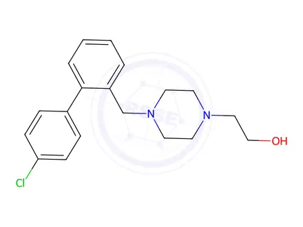 Chemical structure of 2-[4-[2-(4-Chlorophenyl)phenylmethyl]-1-piperazinyl]ethanol
