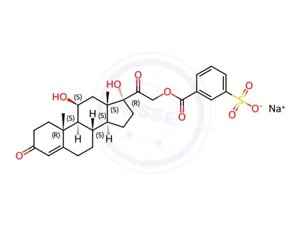 Chemical structure of Cortisol 21-m-Sulfobenzoate Sodium Salt