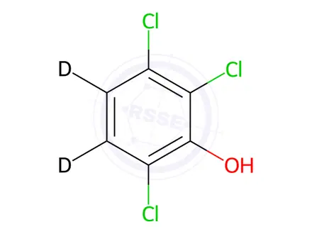 Chemical structure of 2,3,6-Trichlorophenol-4,5 D2