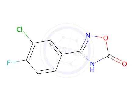 Chemical structure of 3-(3-chloro-4-fluorophenyl)-4,5-dihydro-1,2,4-oxadiazol-5-one