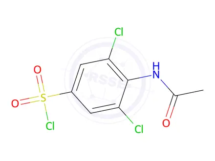 Chemical structure of 3,5-Dichloro-4-acetamidobenzene-1-sulfonyl Chloride