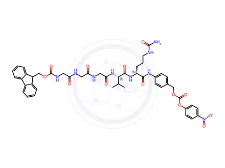 Chemical structure of Fmoc-Gly3-Val-Cit-PAB-PNP