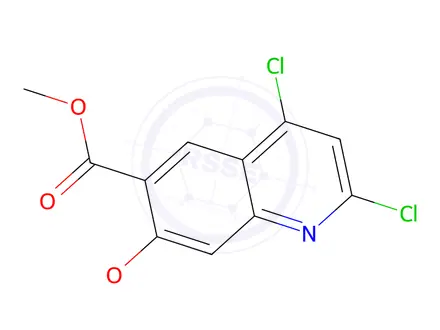Chemical structure of Methyl 2,4-dichloro-7-methoxyquinoline-6-carboxylate