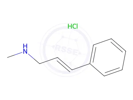 Chemical structure of N-methyl-3-phenylprop-2-en-1-amine hydrochloride