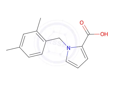Chemical structure of 1-[(2,4-dimethylphenyl)methyl]-1h-pyrrole-2-carboxylic acid