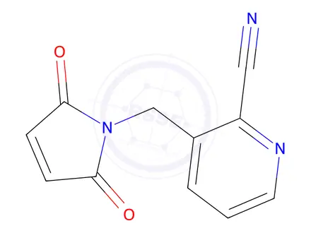 Chemical structure of 3-((2,5-Dioxo-2,5-dihydro-1H-pyrrol-1-yl)methyl)picolinonitrile