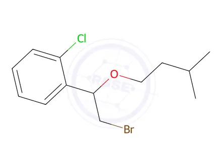 Chemical structure of 1-(2-Bromo-1-(isopentyloxy)ethyl)-2-chlorobenzene
