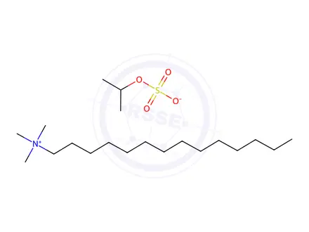 Chemical structure of trimethyltetradecylammonium isopropyl sulphate