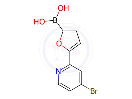 Chemical structure of (5-(4-Bromopyridin-2-yl)furan-2-yl)boronic acid