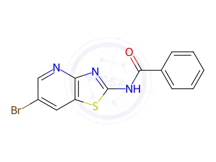 Chemical structure of N-(6-Bromothiazolo[4,5-b]pyridin-2-yl)benzamide