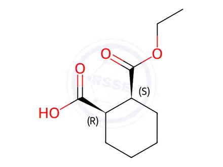 Chemical structure of ethyl hydrogen (±)-cis-cyclohexane-1,2-dicarboxylate