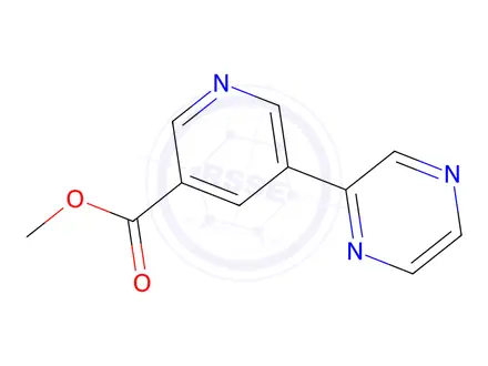Chemical structure of Methyl 5-(pyrazin-2-yl)nicotinate