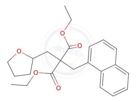 Chemical structure of (1-Naphthalenylmethyl)[(tetrahydro-2-furanyl)methyl]-propanedioic Acid Diethyl Ester