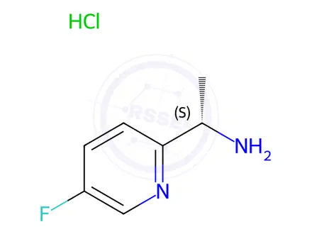 Chemical structure of (S)-1-(5-Fluoropyridin-2-yl)-ethanamine hydrochloride