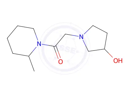Chemical structure of 2-(3-hydroxypyrrolidin-1-yl)-1-(2-methylpiperidin-1-yl)ethan-1-one