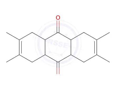 Chemical structure of 2,3,6,7-Tetramethyl-1,4,4a,5,8,8a,9a,10a-octahydroanthracene-9,10-dione