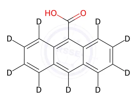 Chemical structure of 9-Anthracene-d9-carboxylic Acid
