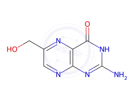 Chemical structure of 2-Amino-6-(hydroxymethyl)pteridin-4(1H)-one
