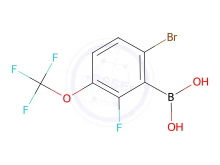 Chemical structure of (6-Bromo-2-fluoro-3-(trifluoromethoxy)phenyl)boronic acid