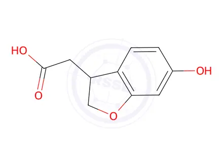 Chemical structure of 2-(6-Hydroxy-2,3-dihydrobenzofuran-3-yl)acetic acid