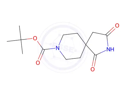 Chemical structure of Tert-Butyl 1,3-Dioxo-2,8-Diazaspiro[4.5]Decane-8-Carboxylate