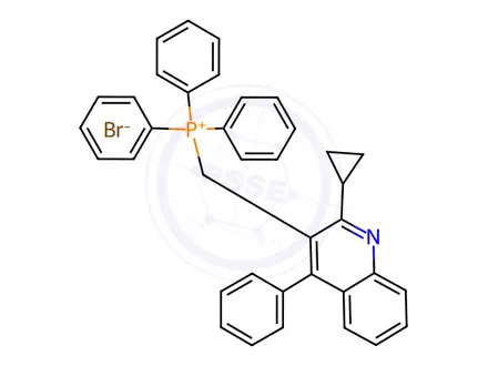 Chemical structure of ((2-Cyclopropyl-4-phenylquinolin-3-yl)methyl)triphenylphosphonium bromide