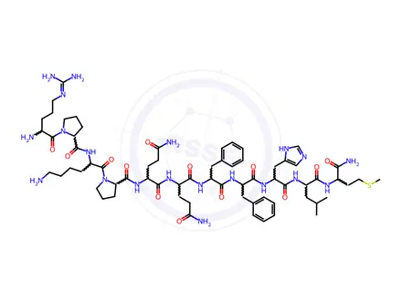 Chemical structure of (D-ARG1,D-PHE5,D-TRP7,11)-SUBSTANCE P