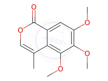 Chemical structure of 5,6,7-Trimethoxy-4-methyl-1H-isochromen-1-one
