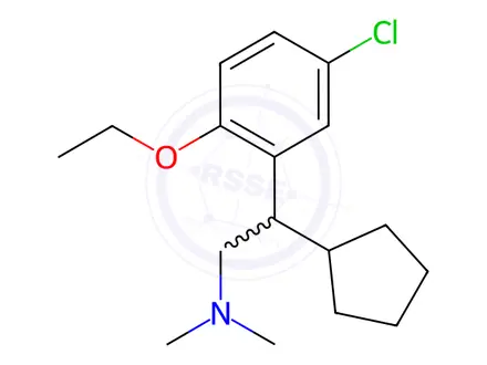 Chemical structure of 5-Chloro-β-cyclopentyl-2-ethoxy-N,N-dimethylbenzeneethanamine