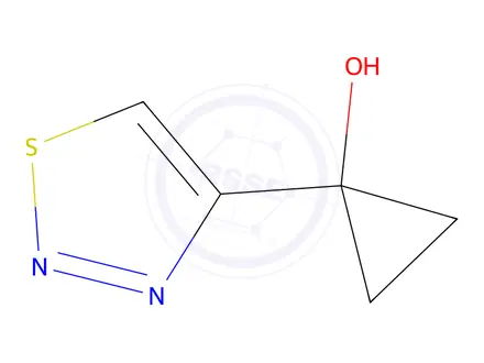Chemical structure of 1-(1,2,3-Thiadiazol-4-yl)cyclopropan-1-ol