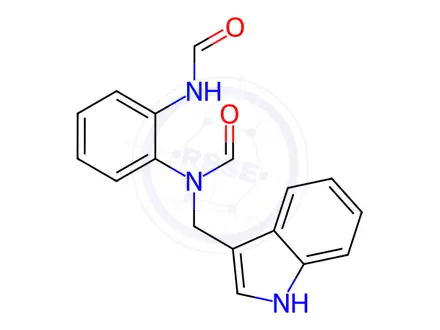 Chemical structure of N-((1H-Indol-3-yl)methyl)-N-(2-formamidophenyl)formamide