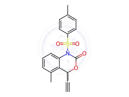 Chemical structure of 4-Ethynyl-1,4-dihydro-5-methyl-1-[(4-methylphenyl)sulfonyl]-2H-3,1-benzoxazin-2-one