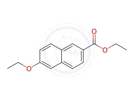 Chemical structure of 2-Naphthalenecarboxylic acid, 6-ethoxy-, ethyl ester