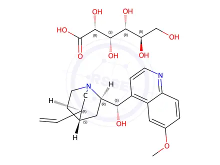 Chemical structure of Quinidine Gluconate (1595000)