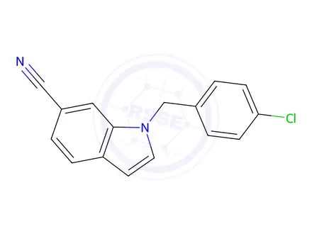 Chemical structure of 1-(4-Chlorobenzyl)-1H-indole-6-carbonitrile