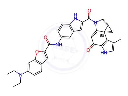 Chemical structure of Spiro-form Carzelesin (U 76074)