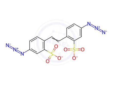 Chemical structure of Disodium 4,4'-diazidostilbene-2,2'-disulfonate tetrahydrate