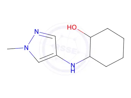 Chemical structure of 2-((1-Methyl-1H-pyrazol-4-yl)amino)cyclohexan-1-ol