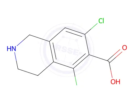Chemical structure of 5,7-dichloro-1,2,3,4-tetrahydroisoquinoline-6-carboxylic acid
