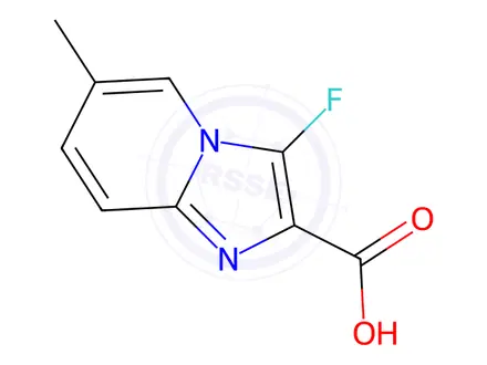 Chemical structure of 3-Fluoro-6-methylimidazo[1,2-a]pyridine-2-carboxylic acid