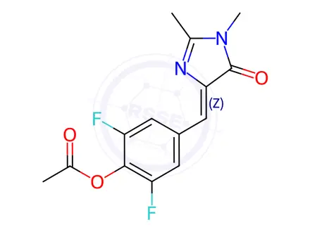Chemical structure of (5Z)-5-[[4-(Acetyloxy)-3,5-difluorophenyl]methylene]-3,5-dihydro-2,3-dimethyl-4H-imidazol-4-one