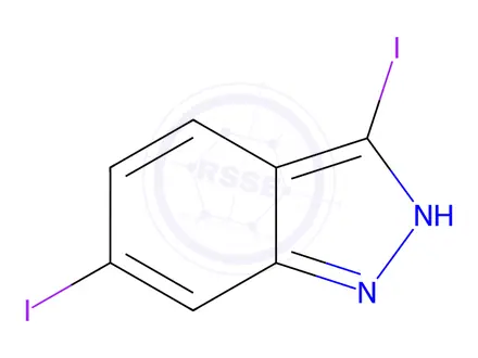 Chemical structure of 3,6-Diiodo-1H-indazole
