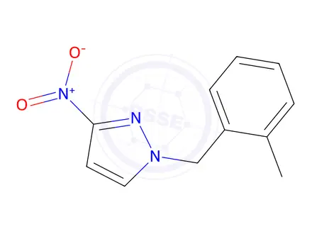 Chemical structure of 1-[(2-Methylphenyl)methyl]-3-nitro-1h-pyrazole