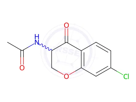 Chemical structure of N-(7-Chloro-4-oxochroman-3-yl)acetamide