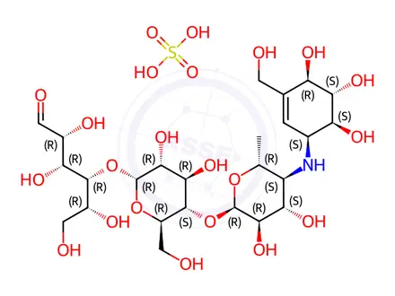 Chemical structure of Acarbose Sulfate