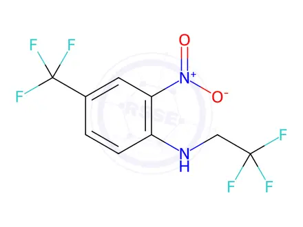 Chemical structure of 2-Nitro-N-(2,2,2-trifluoroethyl)-4-(trifluoromethyl)aniline