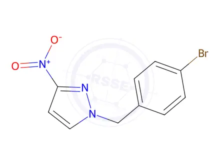 Chemical structure of 1-[(4-Bromophenyl)methyl]-3-nitro-1h-pyrazole